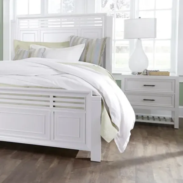Nightstands-Kirkland's Home Open Slat Serena Nightstand White