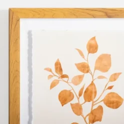 Framed Art-Kirkland's Home Orange Leaves Ii Deckled Framed Art Print Orange/White