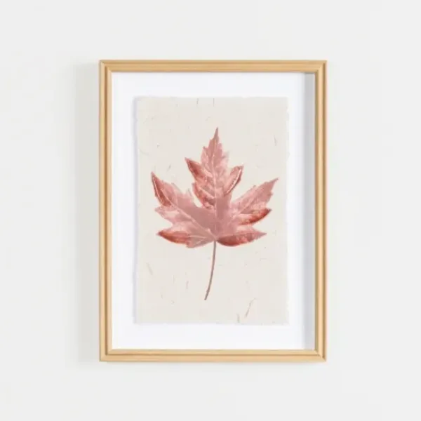 Framed Art-Kirkland's Home Orange Maple Leaf Framed Art Print White/Orange