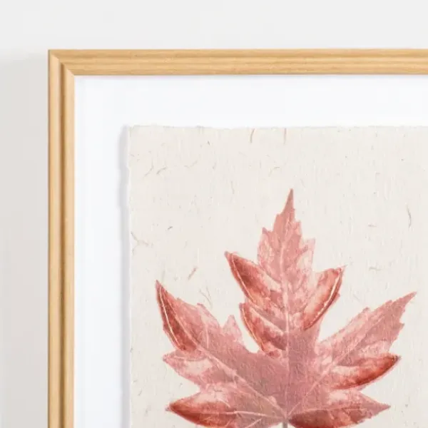 Framed Art-Kirkland's Home Orange Maple Leaf Framed Art Print White/Orange