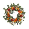 Wreaths-Kirkland's Home Orange Mixed Spring Floral Wreath Multi