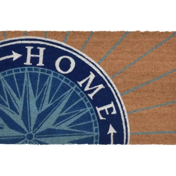 Doormats-Kirkland's Home Ornate Art Deco Rubber Doormat, 36X24 In. Black