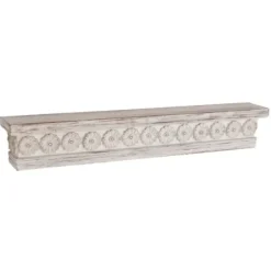 Shelves-Kirkland's Home Ornate Farmhouse Wooden Wall Shelf, 36 In.
