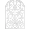 Wall Plaques-Kirkland's Home Ornate Floral Wooden Arch Wall Plaque White