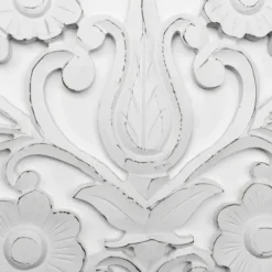 Wall Plaques-Kirkland's Home Ornate Floral Wooden Arch Wall Plaque White