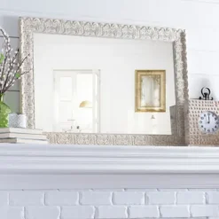 Framed Mirrors-Kirkland's Home Ornate Ivory Framed Mirror, 30.5X42.5 In.