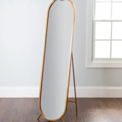 Full Length & Floor Mirrors-Kirkland's Home Ornate Xl Leaner Mirror Gold