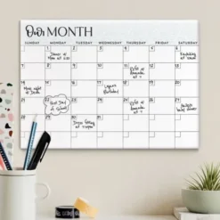 Wall Storage-Kirkland's Home Our Month Acrylic Dry Erase Board White