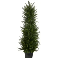 Trees & Topiaries-Kirkland's Home Outdoor Cypress Tree In Black Nursery Planter