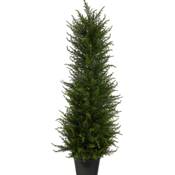 Trees & Topiaries-Kirkland's Home Outdoor Cypress Tree In Black Nursery Planter