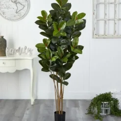Trees & Topiaries-Kirkland's Home Outdoor Oak Tree In Black Nursery Planter