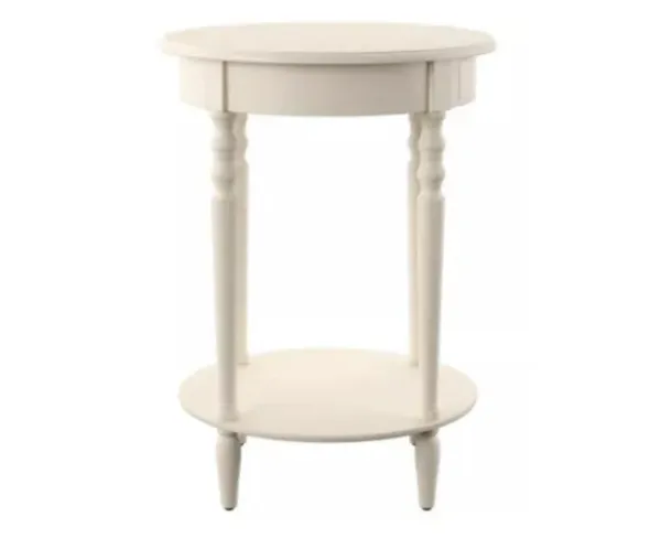 Accent & End Tables-Kirkland's Home Oval Antique Accent Table White