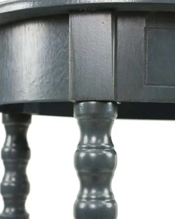 Accent & End Tables-Kirkland's Home Oval Antique Navy Accent Table Blue