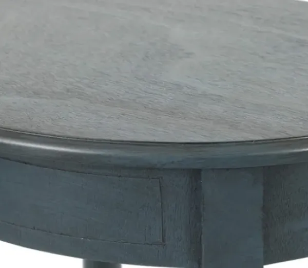 Accent & End Tables-Kirkland's Home Oval Antique Navy Accent Table Blue