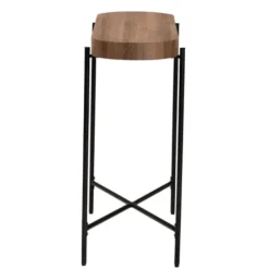 Console Tables-Kirkland's Home Oval Light Wood X Base Console Table Brown