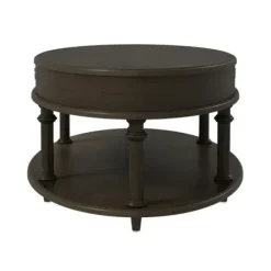 Coffee Tables-Kirkland's Home Oval Wood 2-Tier Coffee Table Brown