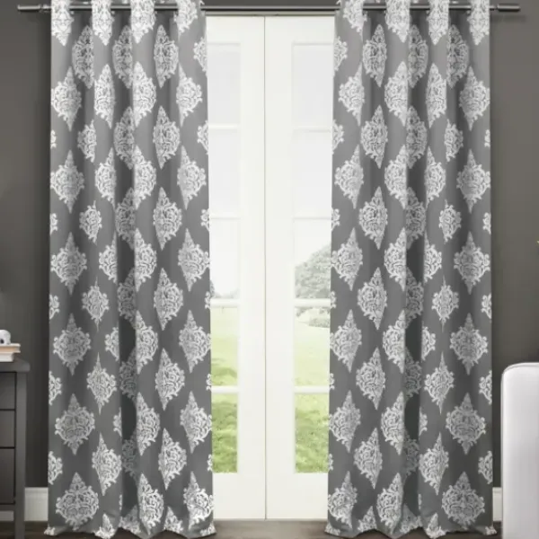 Curtains & Drapes-Kirkland's Home Oxford Navy Thermal Curtain Panel Set, 84 In. Blue