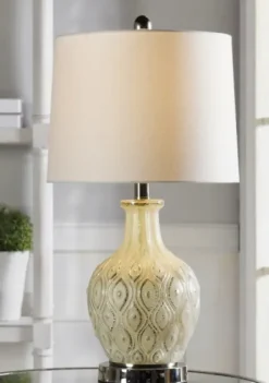 Table Lamps-Kirkland's Home Painted Mercury Glass Table Lamp White/Silver