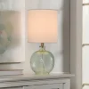 Table Lamps-Kirkland's Home Pale Blue Tinted Glass Jug Table Lamp White