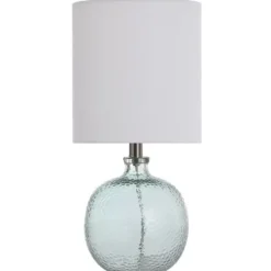 Table Lamps-Kirkland's Home Pale Blue Tinted Glass Jug Table Lamp White