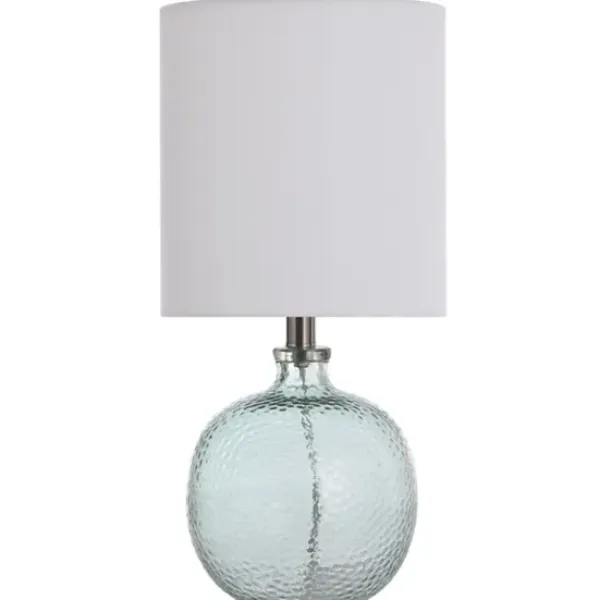 Table Lamps-Kirkland's Home Pale Blue Tinted Glass Jug Table Lamp White