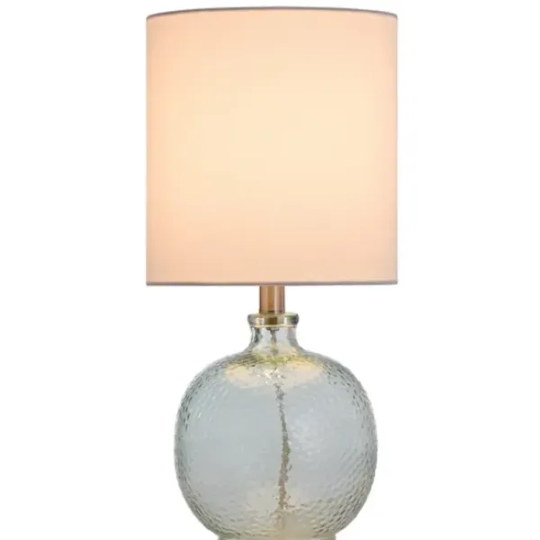 Table Lamps-Kirkland's Home Pale Blue Tinted Glass Jug Table Lamp White