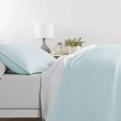 Bedspreads & Coverlets-Kirkland's Home Pale Herring 3-Pc. Queen Quilted Coverlet Set Blue