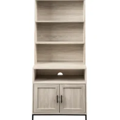 Bookshelves-Kirkland's Home Pale Wooden Willow Storage Bookcase