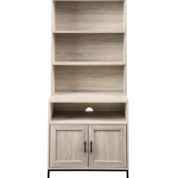 Bookshelves-Kirkland's Home Pale Wooden Willow Storage Bookcase