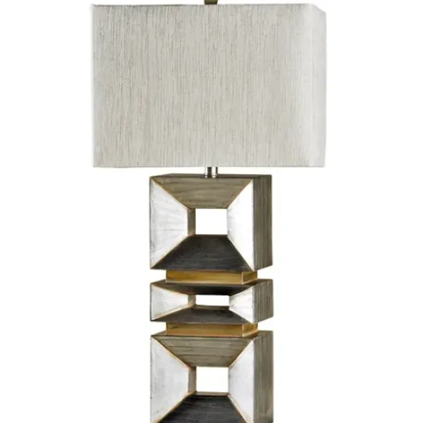 Table Lamps-Kirkland's Home Palladium Silver Contemporary Table Lamp Gray