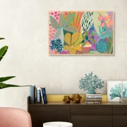 Framed Art-Kirkland's Home Palm Heavan Framed Canvas Art Print Multi