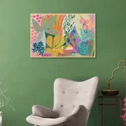 Framed Art-Kirkland's Home Palm Heavan Framed Canvas Art Print Multi