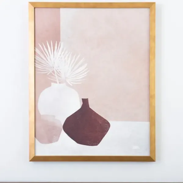 Framed Art-Kirkland's Home Palmettos And Pots Framed Art Print Pink