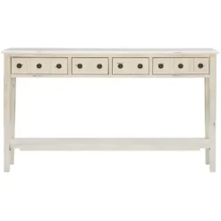 Console Tables-Kirkland's Home Paloma Cream 4-Drawer Console Table Ivory