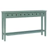 Console Tables-Kirkland's Home Paloma Teal 4-Drawer Console Table Green