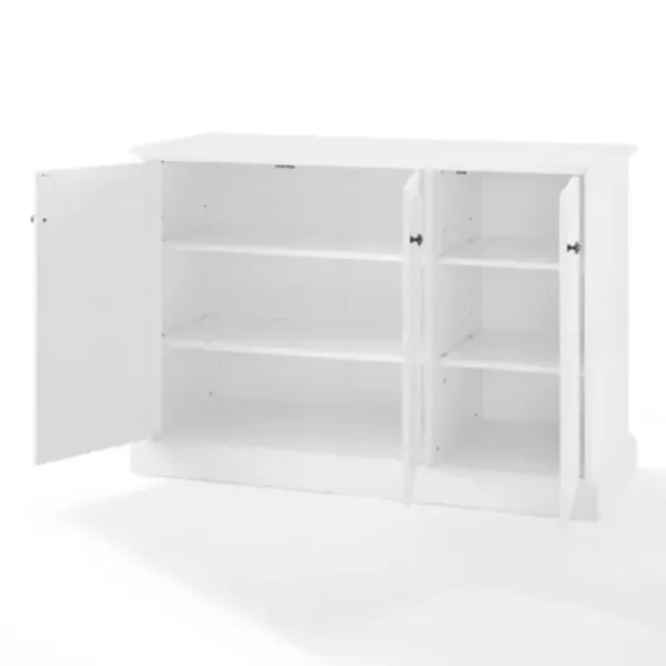 Cabinets & Sideboards-Kirkland's Home Paneled 3-Door Sideboard Cabinet White