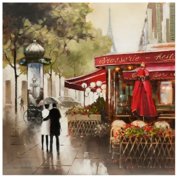 Canvas Art-Kirkland's Home Paris In The Rain Giclee Canvas Art Print Multi