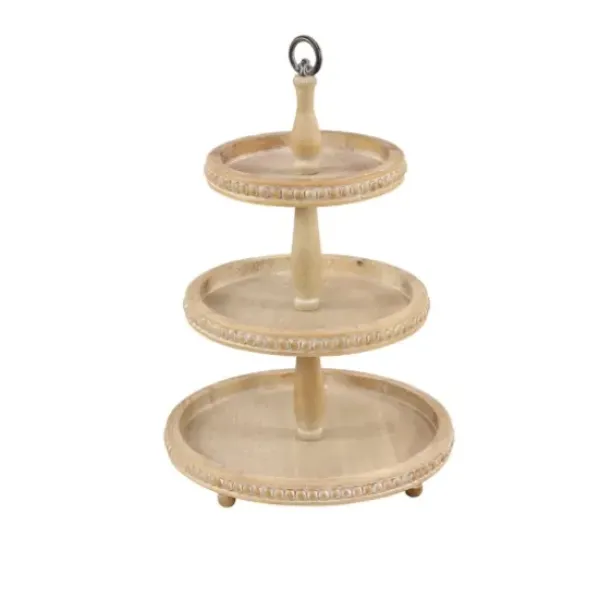 Decorative Trays-Kirkland's Home Parquet Fir Wood Decorative Tray Tan