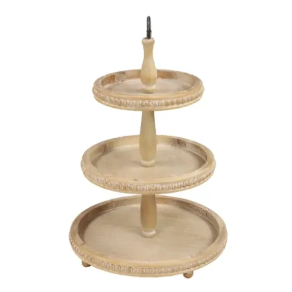 Decorative Trays-Kirkland's Home Parquet Fir Wood Decorative Tray Tan