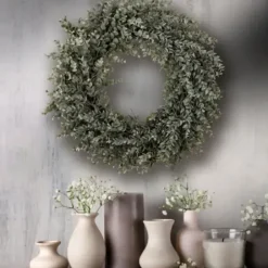 Wreaths-Kirkland's Home Parvafolia Eucalyptus Spiral Wreath Green