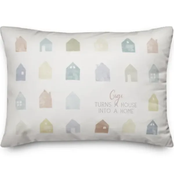 Pillows-Kirkland's Home Pastel Gigi House Into Home Accent Pillow White/Multi