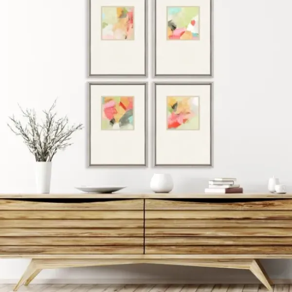 Framed Art-Kirkland's Home Pastel Splash Framed Art Prints, Set Of 4 Multi