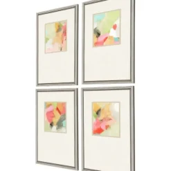 Framed Art-Kirkland's Home Pastel Splash Framed Art Prints, Set Of 4 Multi