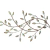 Wall Plaques-Kirkland's Home Patina Blowing Leaves Metal Wall Plaque Gold/Blue/Green