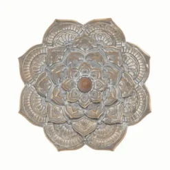 Wall Plaques-Kirkland's Home Patina Finish Metal Flower Large Wall Plaque Gray