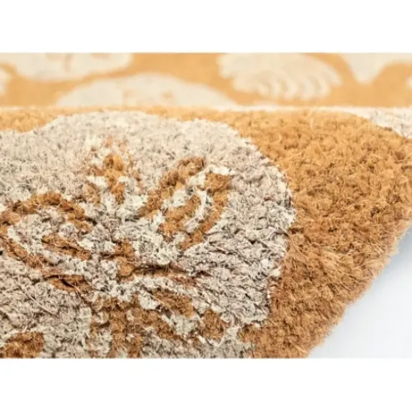 Doormats-Kirkland's Home Patterned Pineapples Home Coir Doormat Ivory/Black/Multi