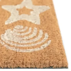Doormats-Kirkland's Home Patterned Pineapples Home Coir Doormat Ivory/Black/Multi