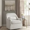 Accent Chairs-Kirkland's Home Patterned Upholstered Swivel Glider Chair White