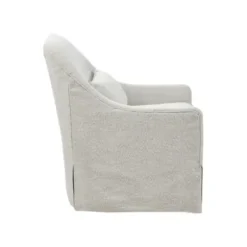 Accent Chairs-Kirkland's Home Patterned Upholstered Swivel Glider Chair White