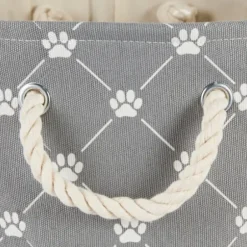 Baskets & Boxes-Kirkland's Home Paw Trellis Rectangle Basket, 17.5 In. Gray
